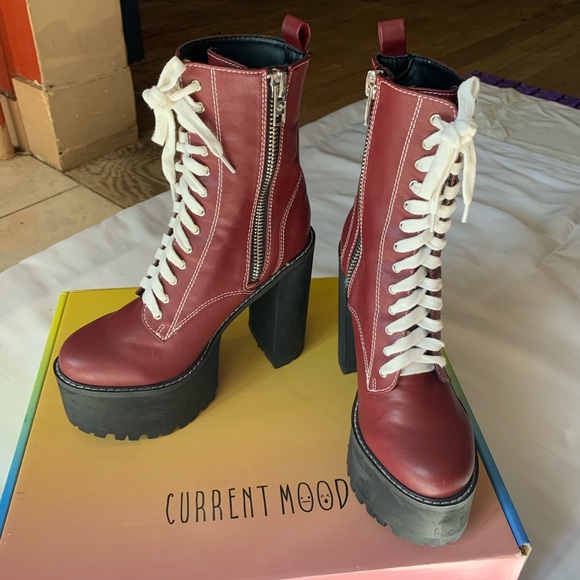 Dolls kill current mood Nancy boots red - Picture 6 of 6